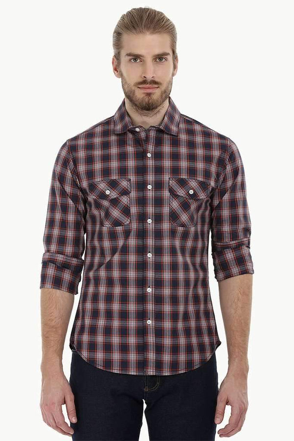 Twin Pocket Check Shirt