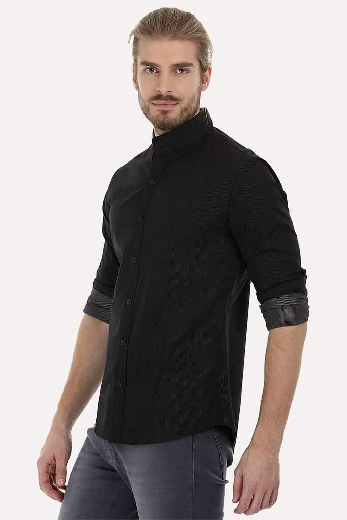 Casual Band Collar Shirt