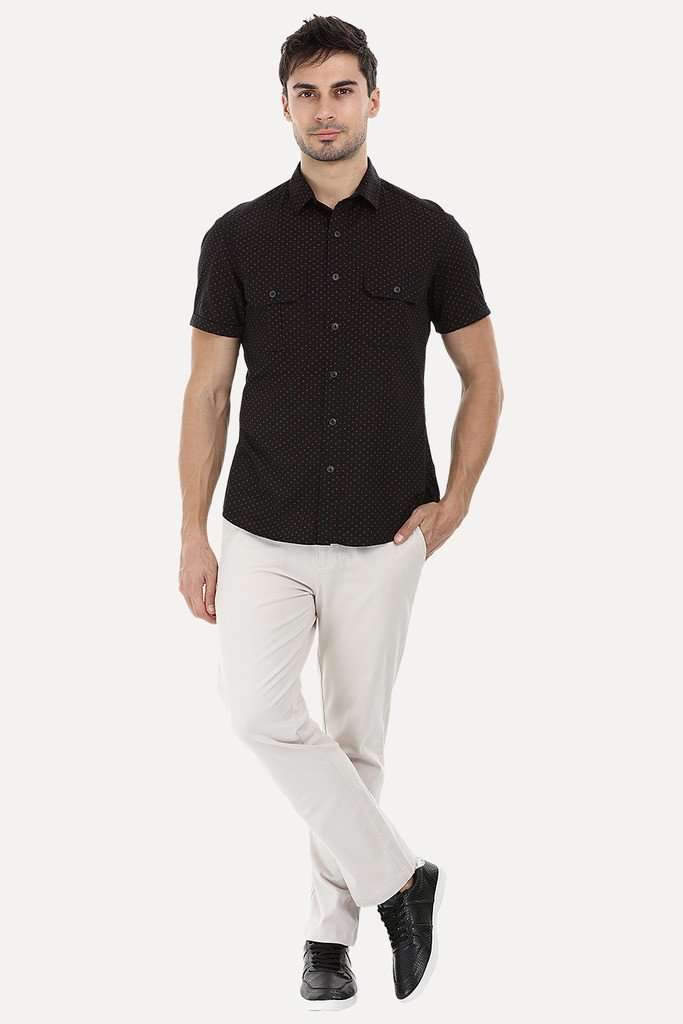 Short Sleeve Shirt with Twin Pockets