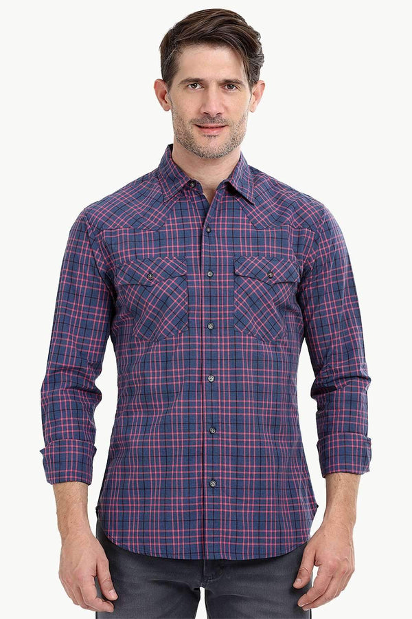 Men's Tattersall Western Check Shirt