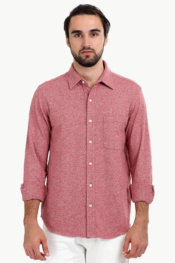 Men's Heather Pink Knit Shirt