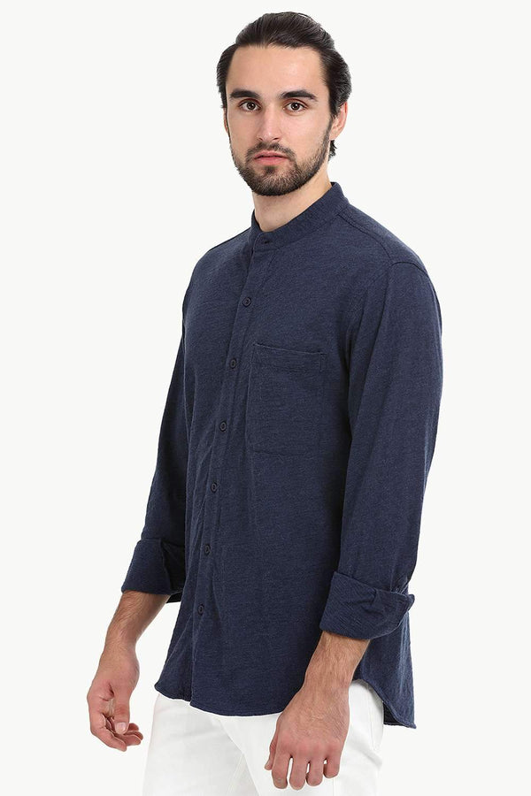 Men's Heather Navy Knit Shirt