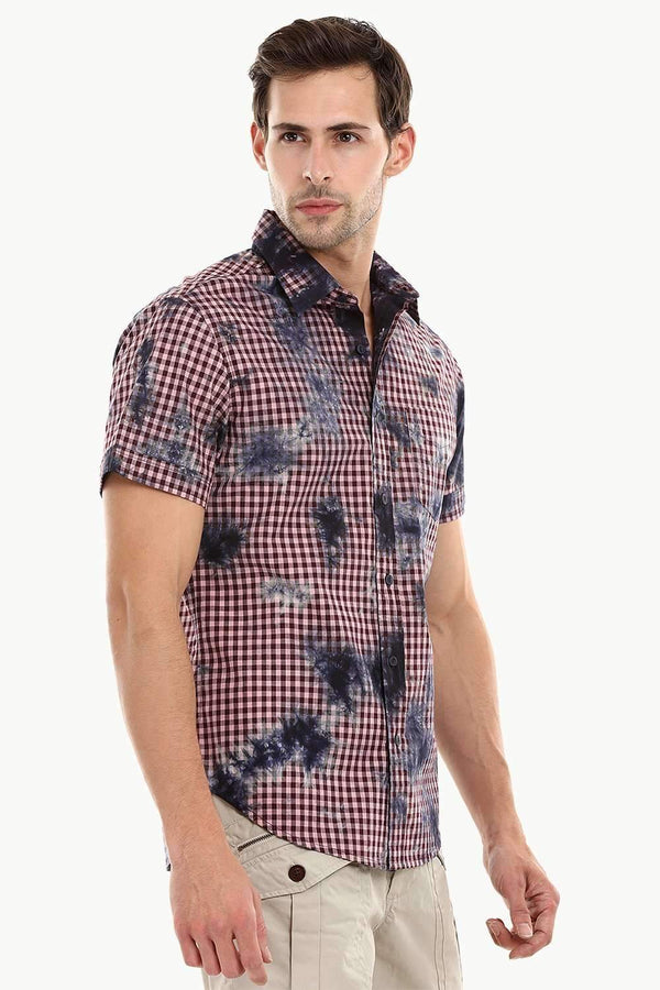 Men's Lemonade Pink Gingham Dyed Shirt