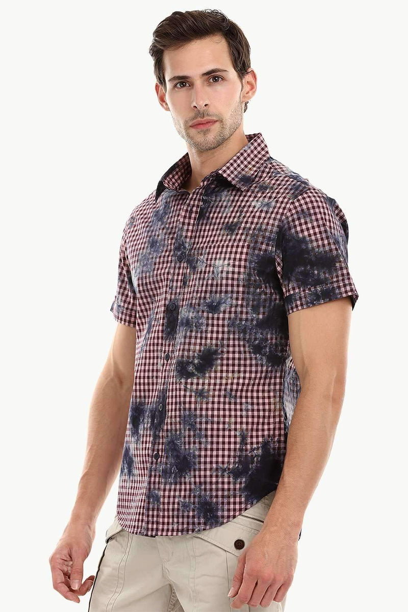 Men's Lemonade Pink Gingham Dyed Shirt