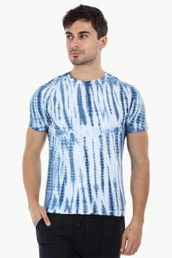 Printed Shirts- Blue Tie-Dye Print Shirts for Men Online
