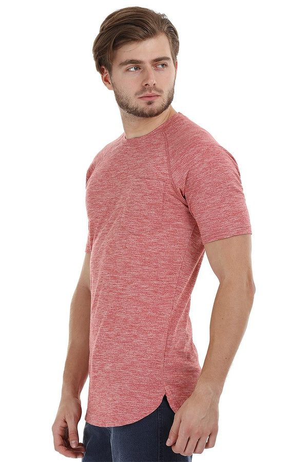 Long Heather Rust Red T-Shirt