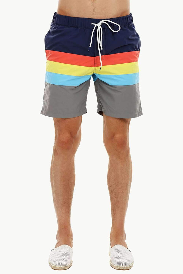 Mens Sporty Multicolour Quickdry Swimshorts