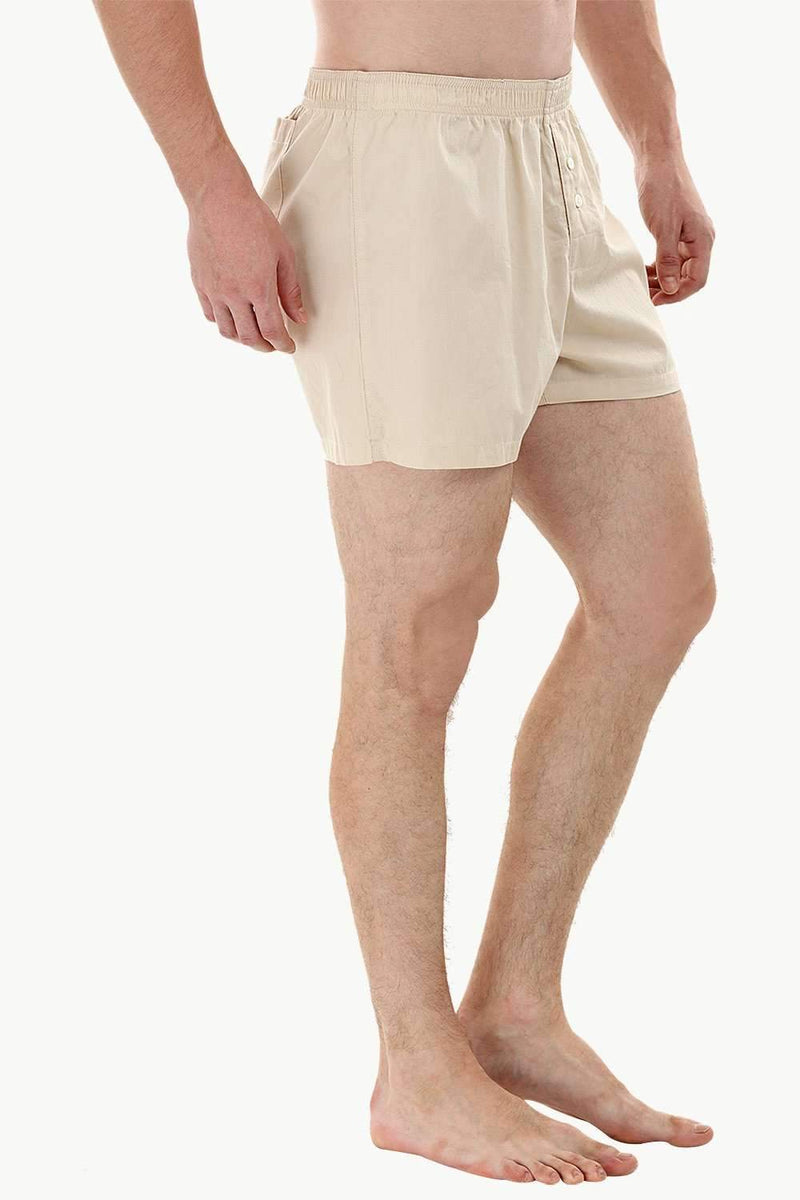 Elastic Band Brown Boxer Shorts