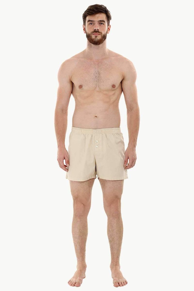 Elastic Band Brown Boxer Shorts