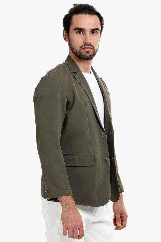 Solid Green Casual Summer Blazer