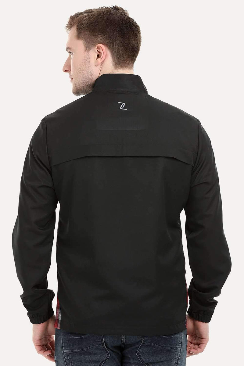 Men's Black Popover Sports Sweatshirt