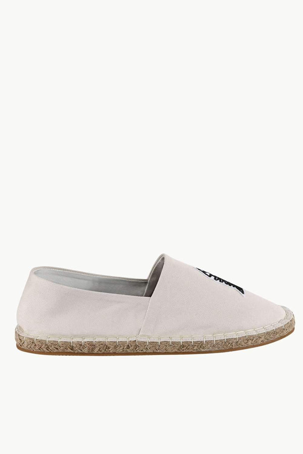 Mens Embroidered Oatmeal Espadrilles