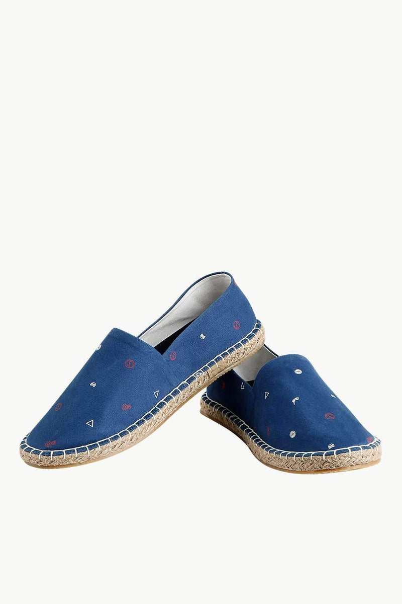 Men's Race Print Navy Espadrilles