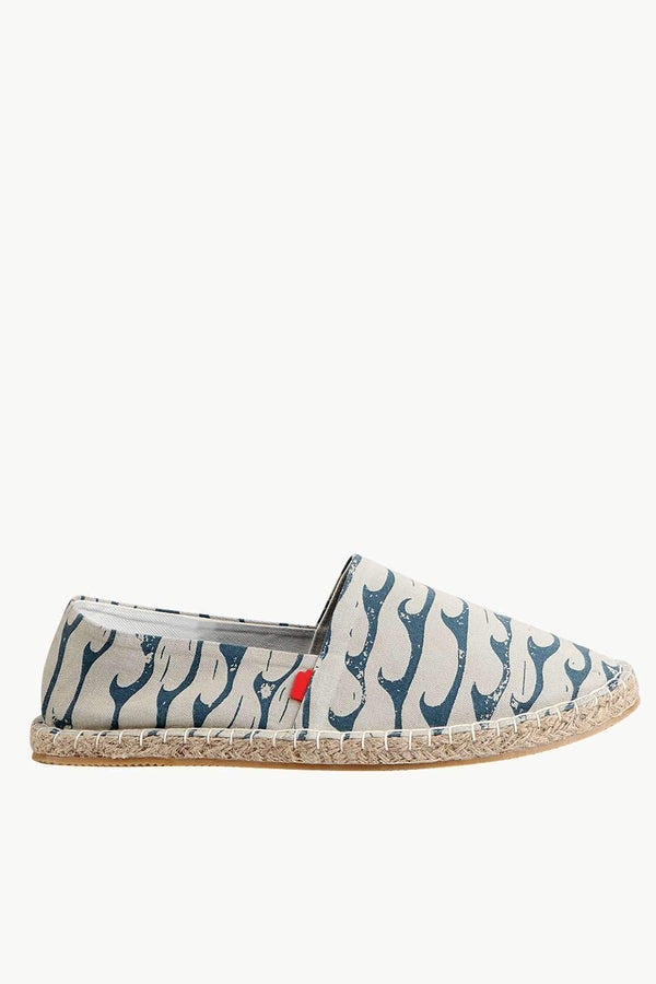 Men's Sea Print Beige Espadrilles