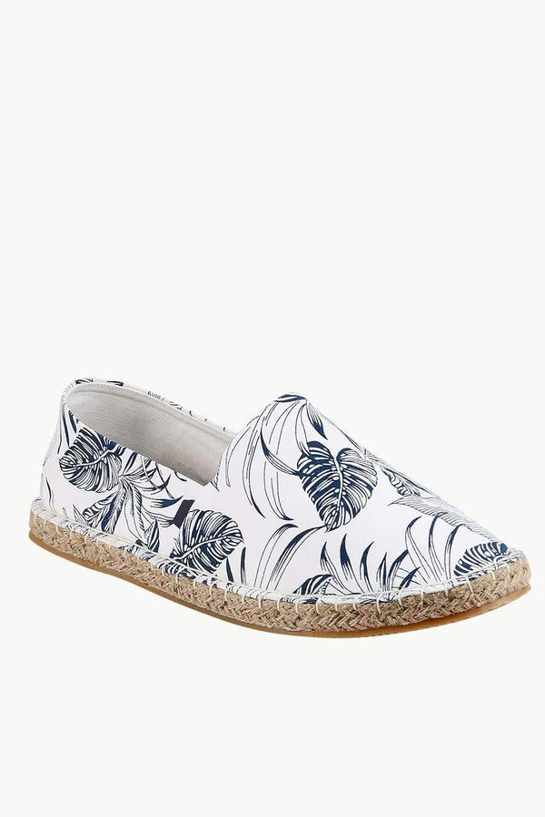 Men's Forest Print White Espadrilles