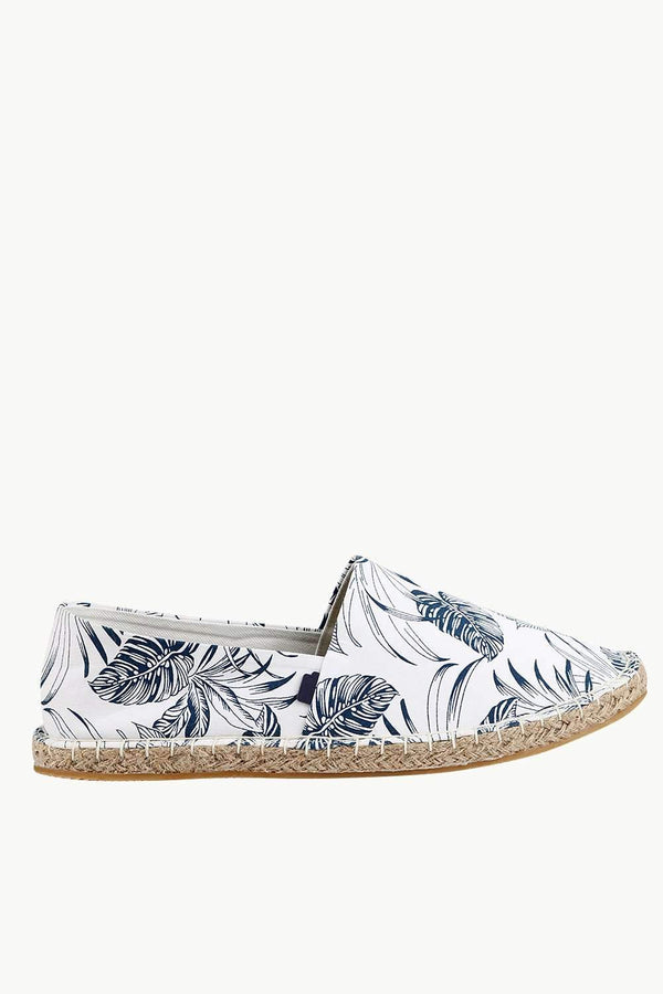 Men's Forest Print White Espadrilles