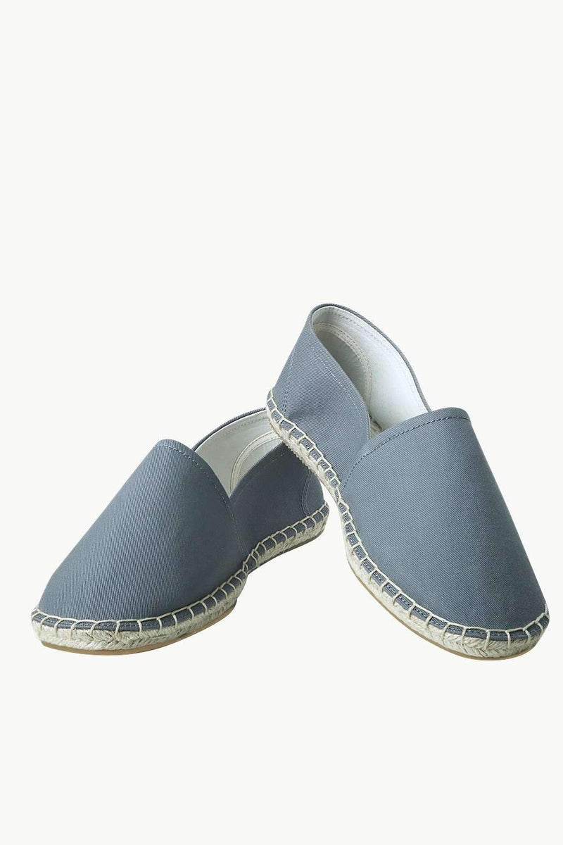 Men's Stone Grey Canvas Basque Espadrilles