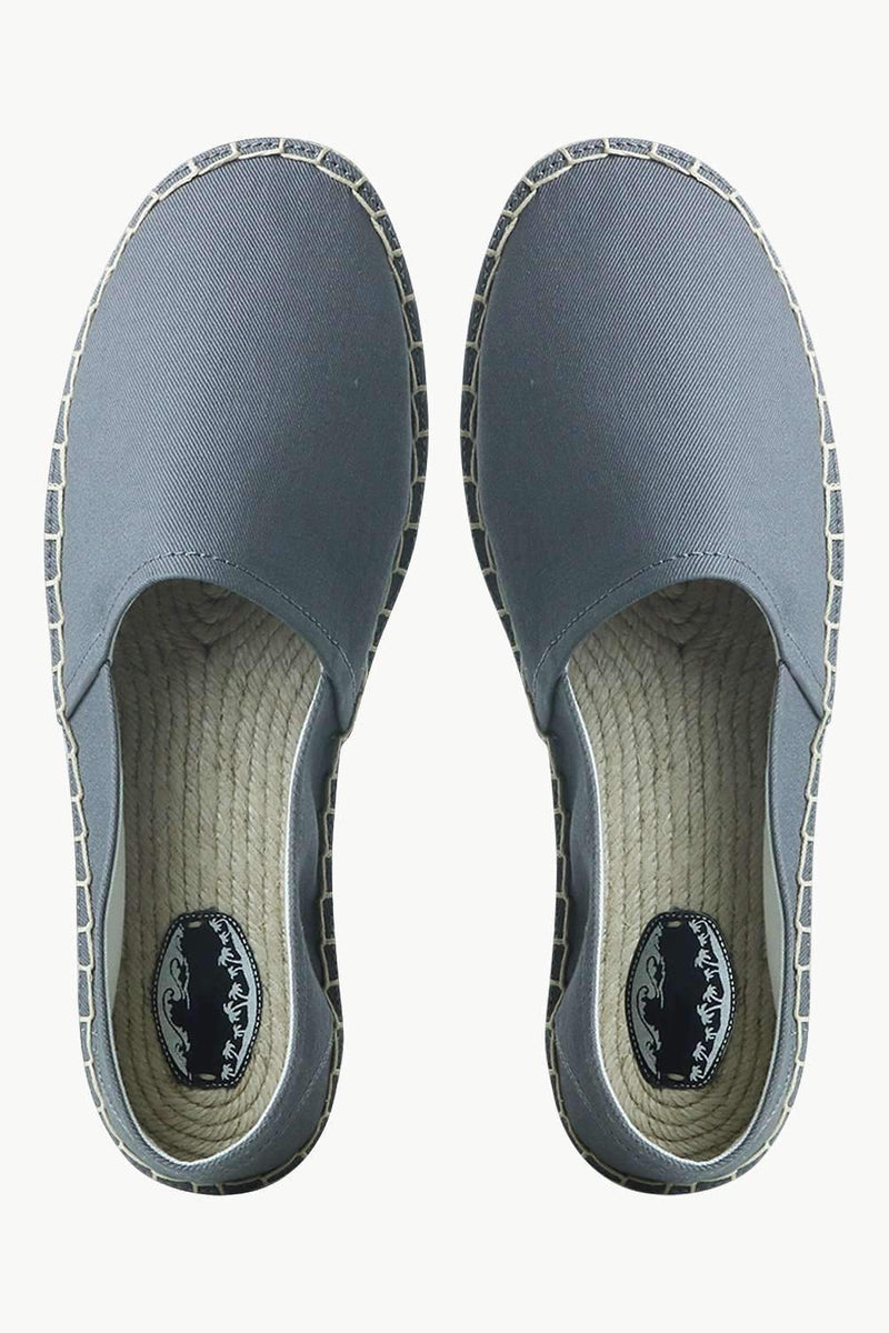 Men's Stone Grey Canvas Basque Espadrilles