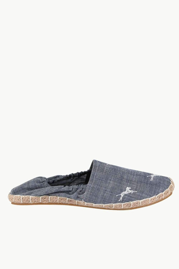 Mens Elastic Zebra Denim Espadrilles