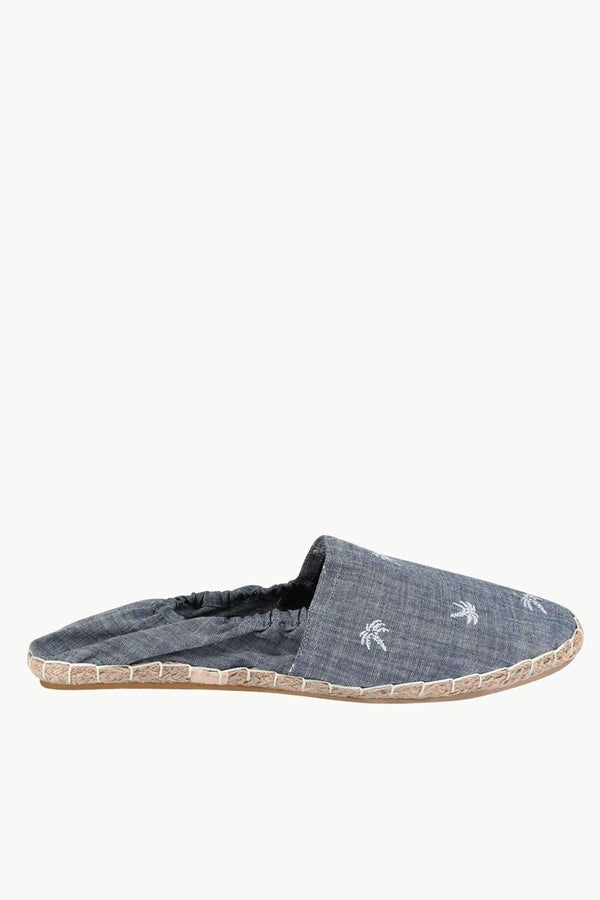 Mens Elastic Tropical Denim Espadrilles