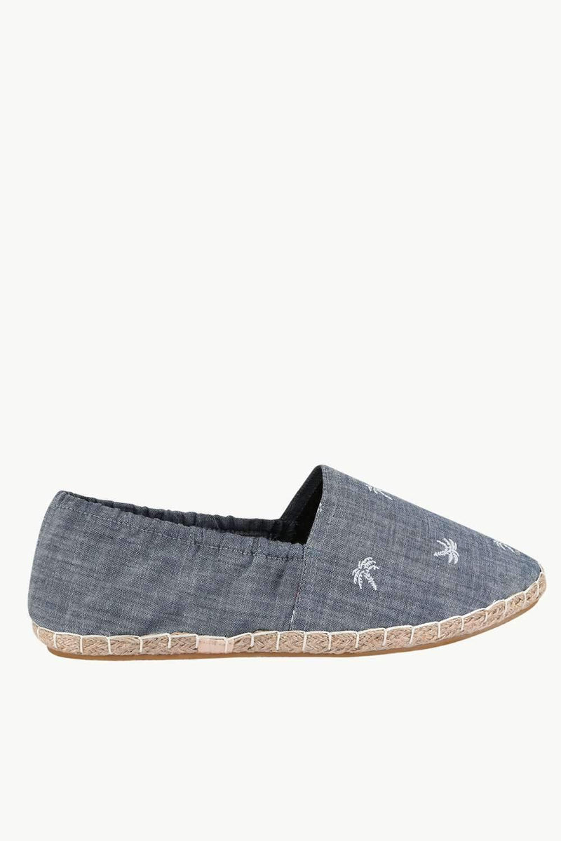 Mens Elastic Tropical Denim Espadrilles