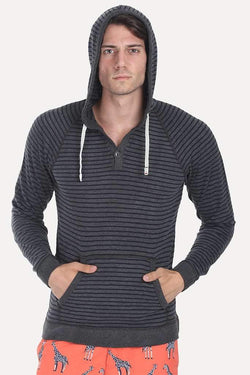 Yarn Dyed French Terry Two Button Hoodie