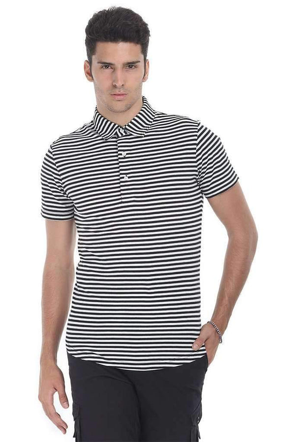 Breton Stripe Long Line Polo