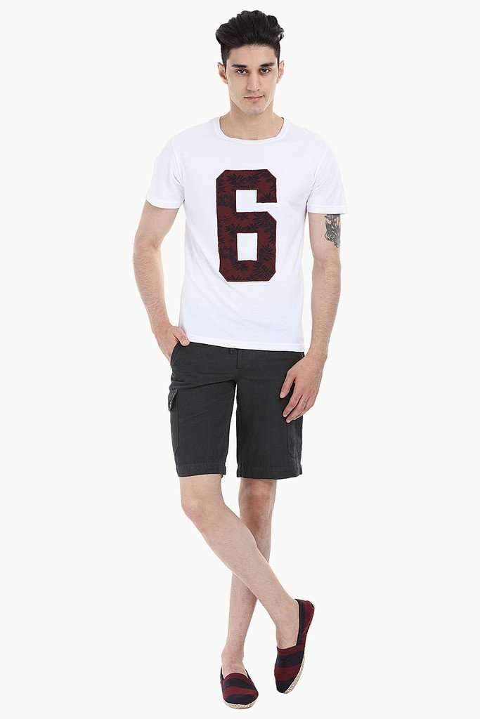 Contrast Number Patch Short Sleeve Tee