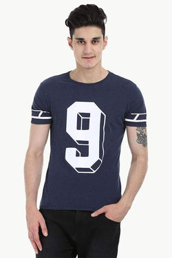 Contrast Number Print Short Sleeve Crew