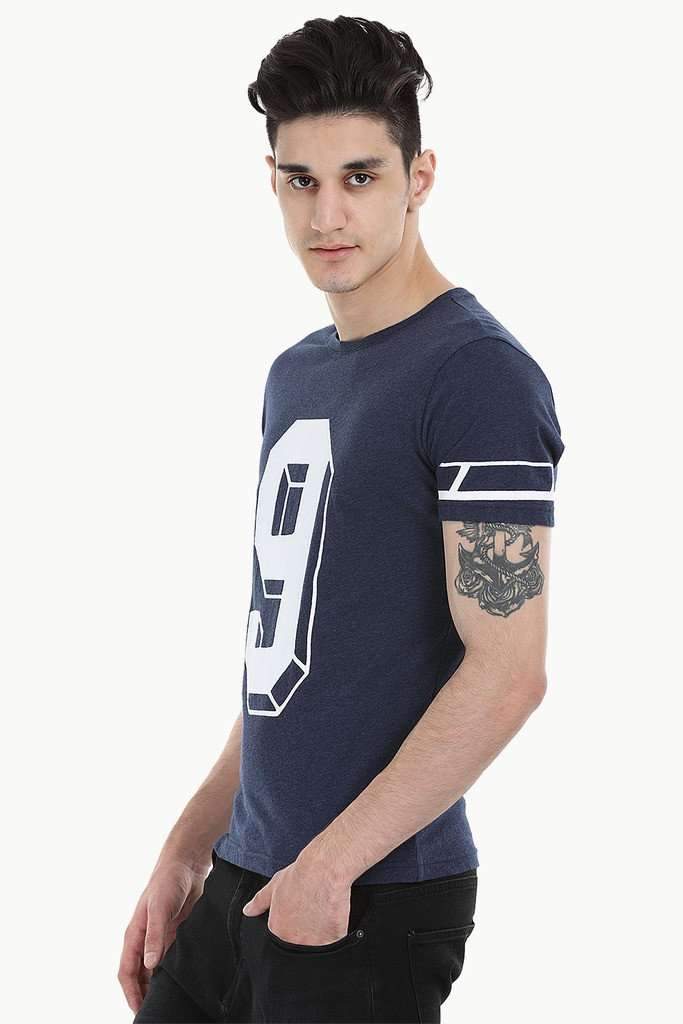 Contrast Number Print Short Sleeve Crew