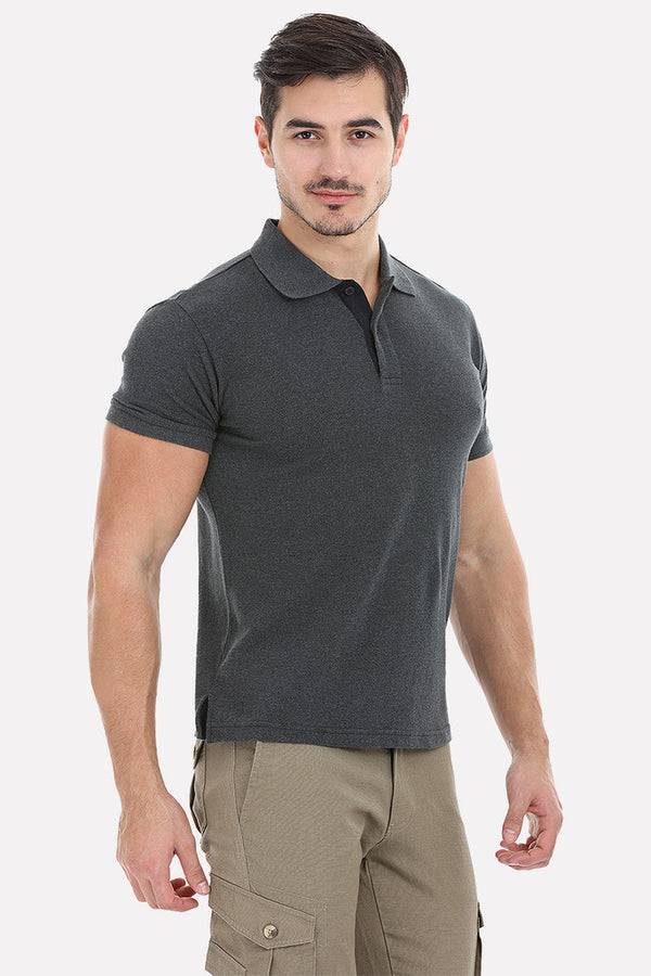 Cotton Heather Pique Soft Polo Tee