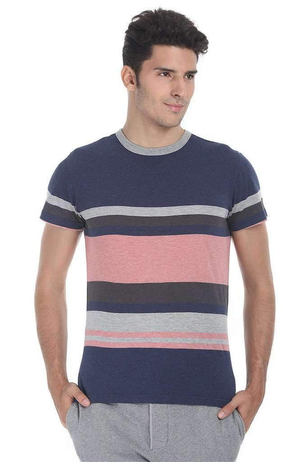 Crew Neck Broad Stripe Short Sleeve Tee