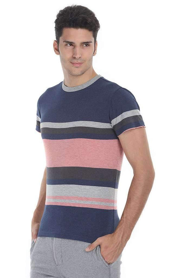 Crew Neck Broad Stripe Short Sleeve Tee