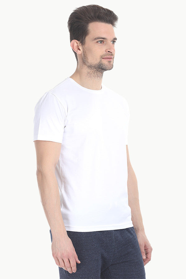 Crew Neck Slight Stretch Solid Tee