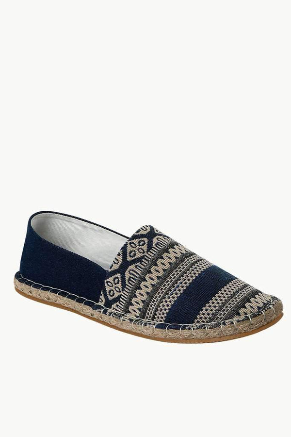 Dobby Navy Detail Ikat Espadrilles