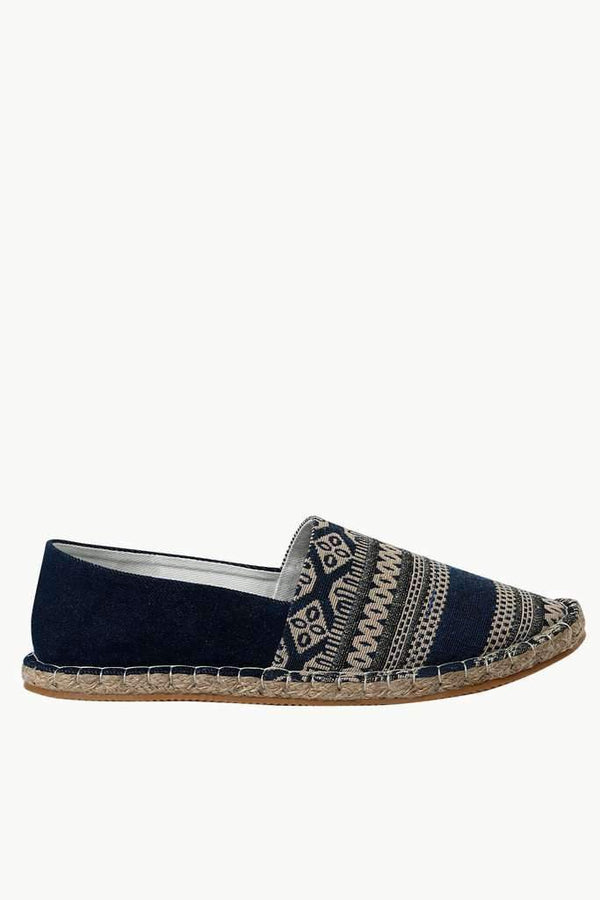 Dobby Navy Detail Ikat Espadrilles