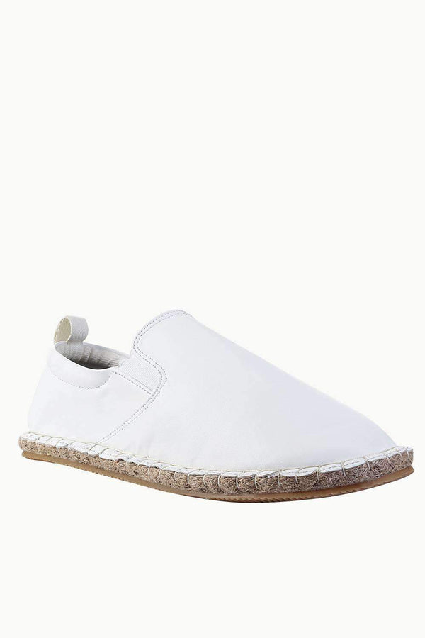 Faux Leather with Side Elastic Espadrilles