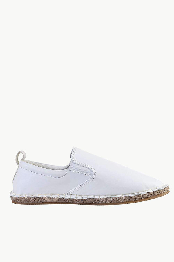 Faux Leather with Side Elastic Espadrilles