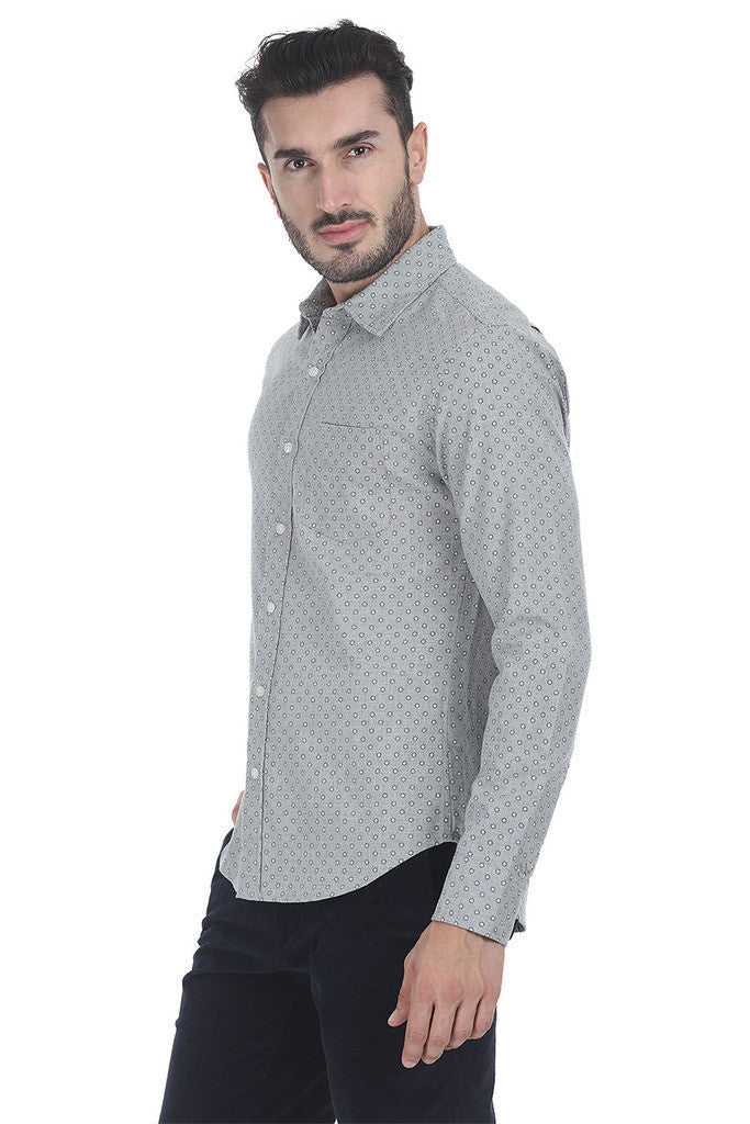 Grey Oxford Woven Shirt