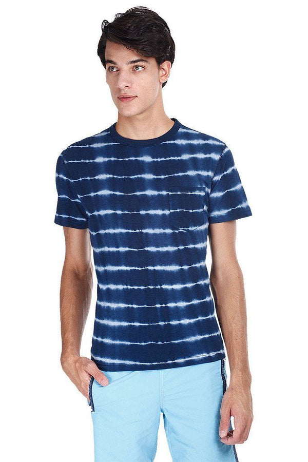 Indigo Crew Neck Tie Dye Tee