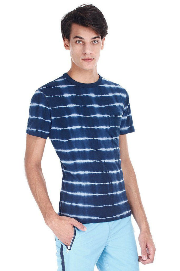 Indigo Crew Neck Tie Dye Tee