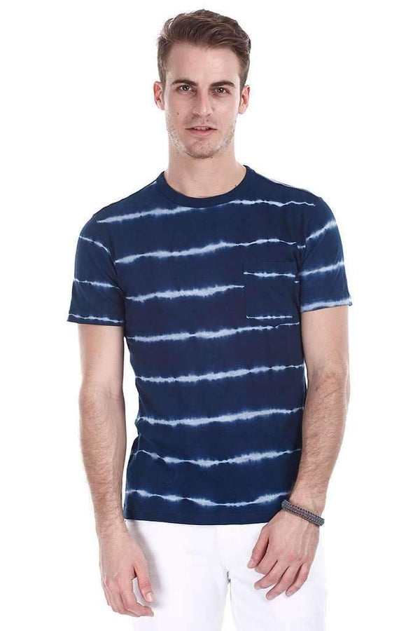 Indigo Crew Neck Tie Dye Tee