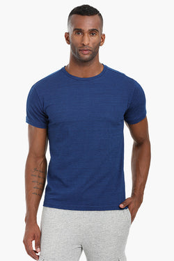 Indigo Panel Cotton T-Shirt