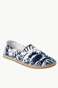 Leaf Print Beach Espadrilles