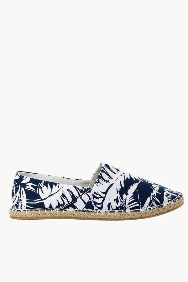 Leaf Print Beach Espadrilles