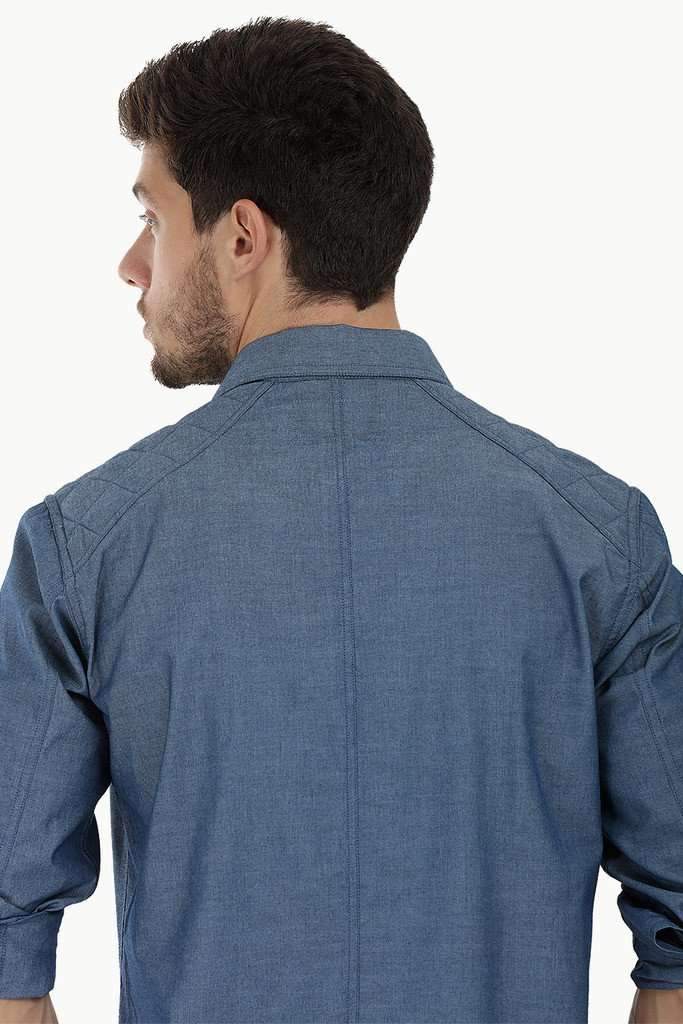 Long Sleeve Quilted Patch Shirt