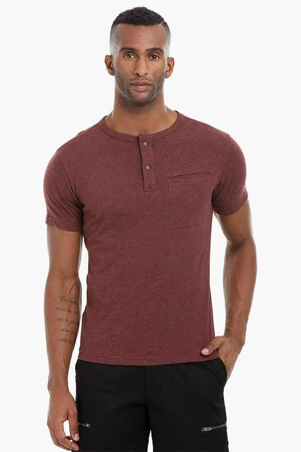 Short Sleeve Henley Cotton T-Shirt