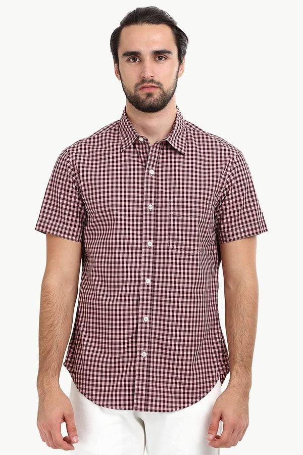 Men's Lemonade Pink Gingham Summer Shirt