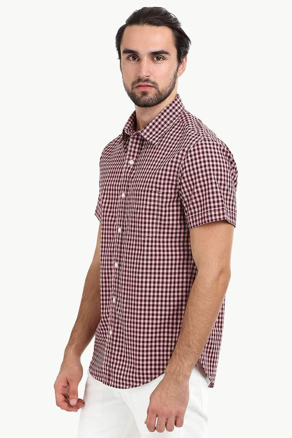 Men's Lemonade Pink Gingham Summer Shirt