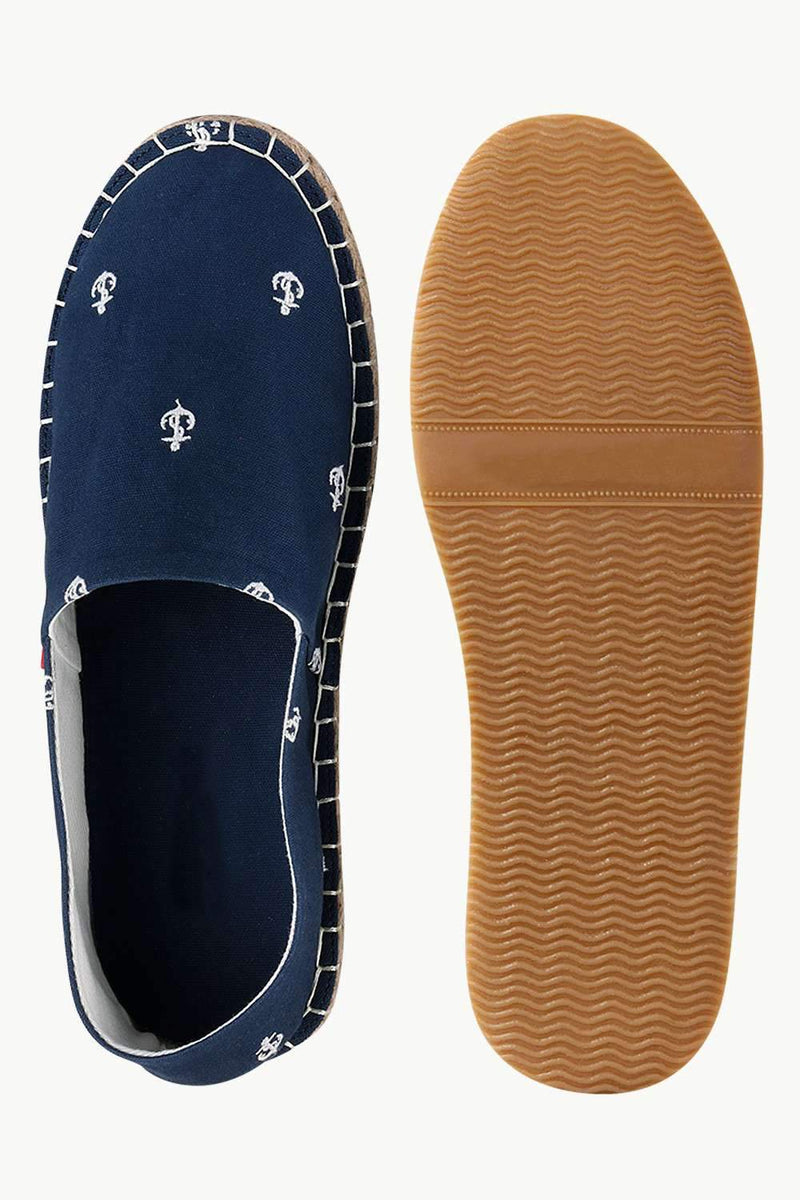 Mens Anchor Embroidered Espadrilles